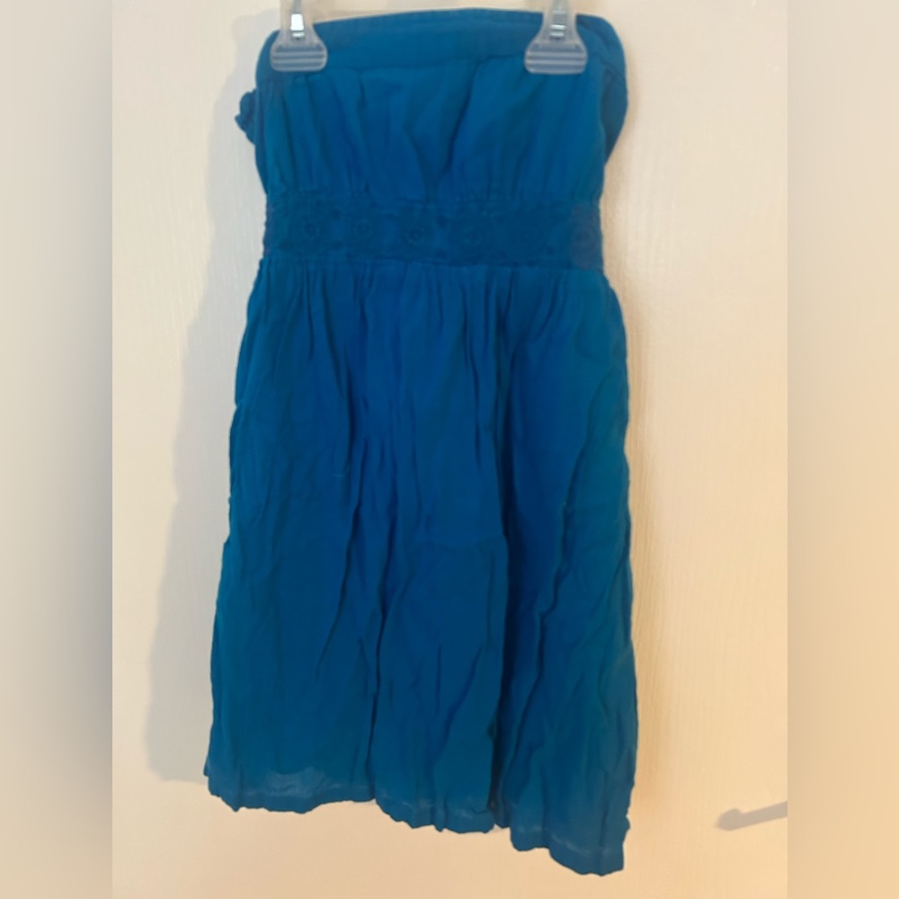 Blue strapless rip curl summer dress size small